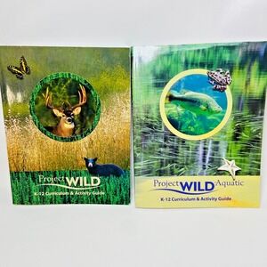 Set of 2 Project Wild Aquatic K-12‎ Curriculum Activity Guide Homeschool Science